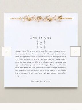 Bryan Anthonys One By One Crystal Bracelet — Gold NWT